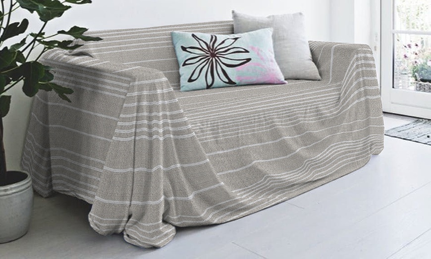 Image 59: Bankhoes en sprei van gerecycled katoen