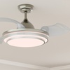 Image 2: 42 Inch LED Ceiling Fan Light with Retractable Blades & Remote Control