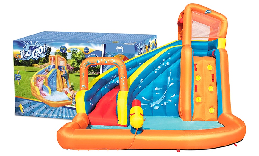 Image 1: Bestway H2OGO! Mega Water Park with Continuous Fan Turbo Splash