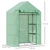 Image 8: Outsunny Walk In Greenhouse with Shelves, PE cover and roll up door 