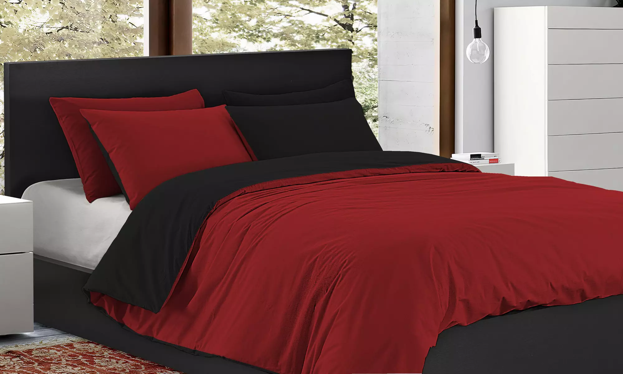 Copripiumino bicolore matrimoniale