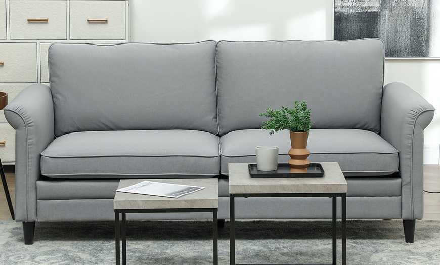 Image 5: HOMCOM Modern 3-Seater Sofa