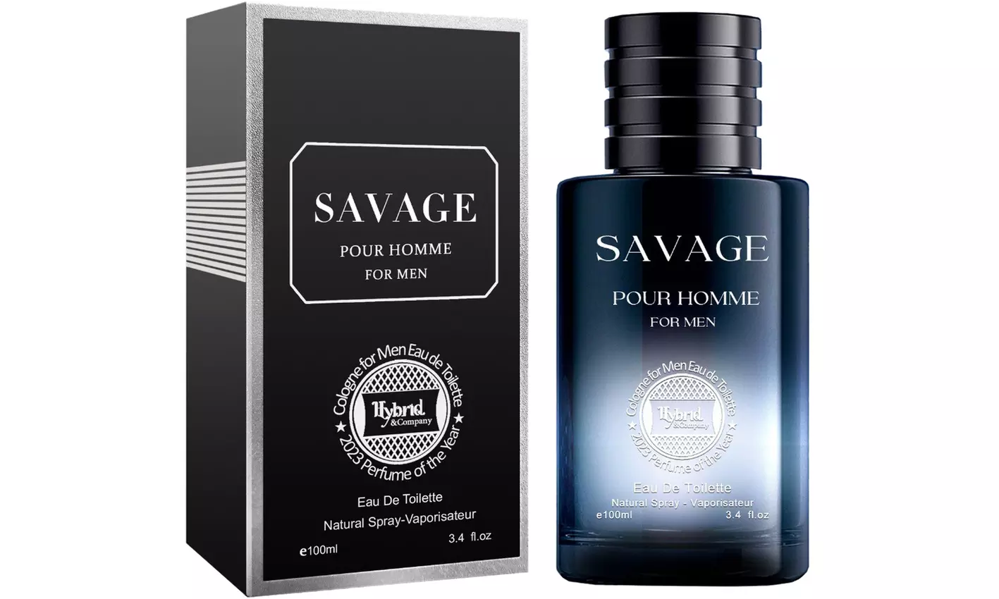 Hybrid & Company Savage Pour Homme Eau De Toilette for Men 3.4 fl.oz