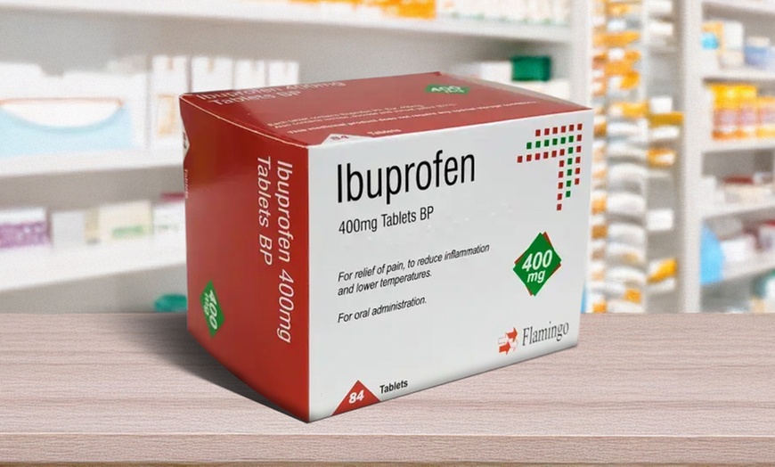 Image 1: 84 Pack of Ibuprofen 400mg Tablets