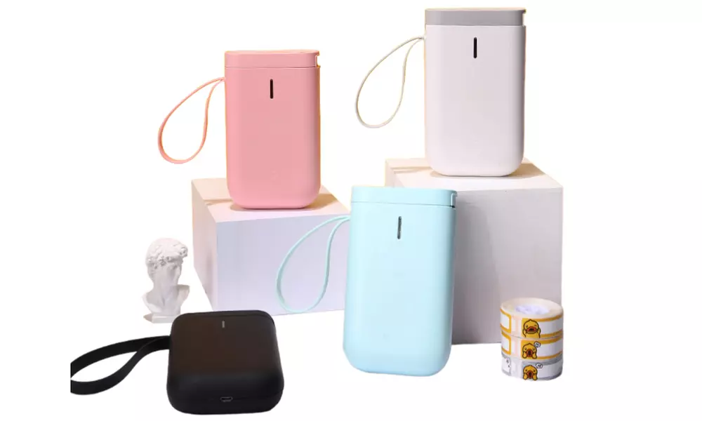 Imprimante d'étiquettes thermiques portable avec rouleau d'étiquettes