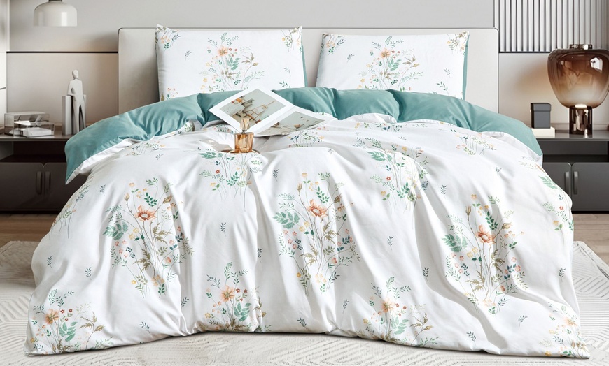 Image 7: Reversible Easy Care Printed Duvet Set in Various Styles