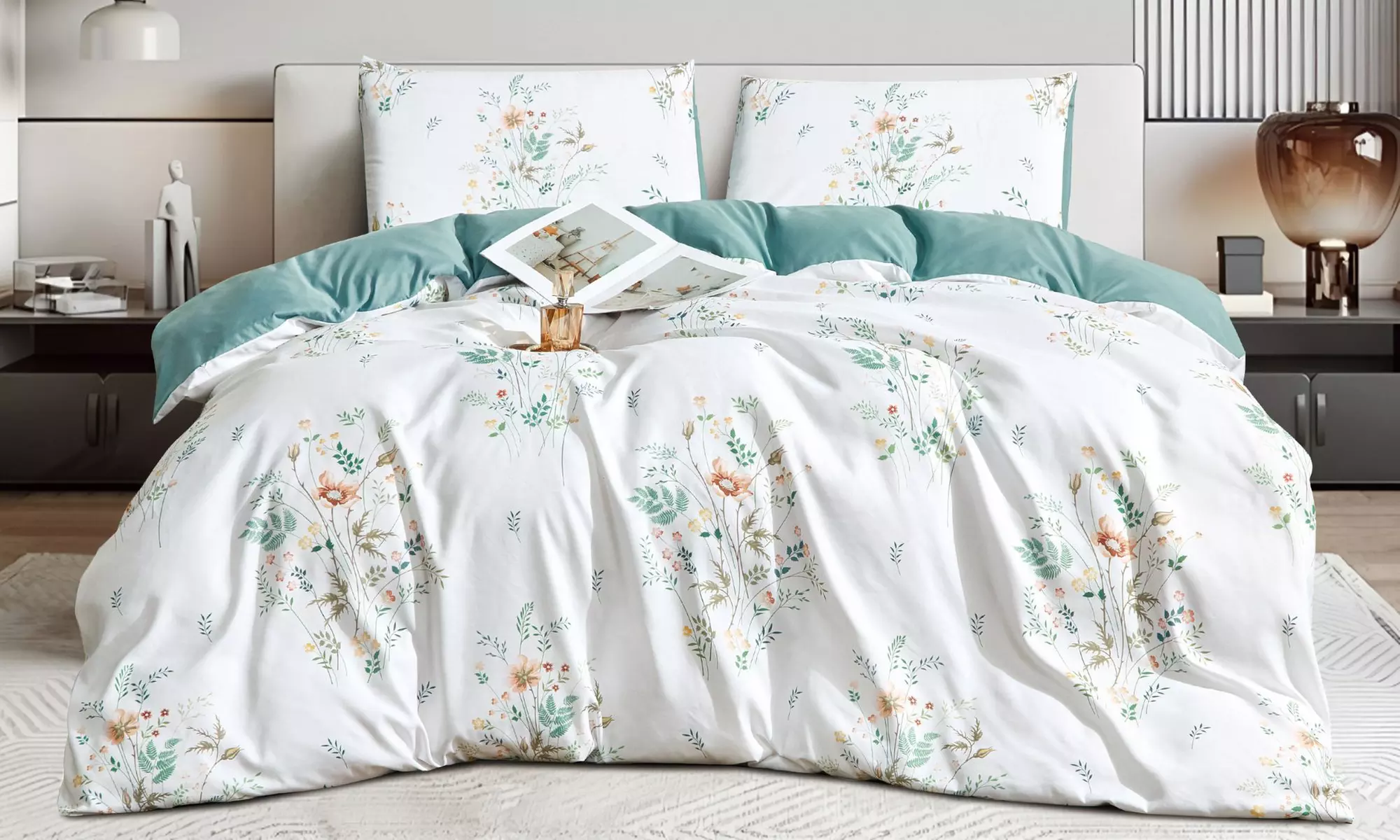 Reversible Easy Care Printed Duvet Set in Various Styles