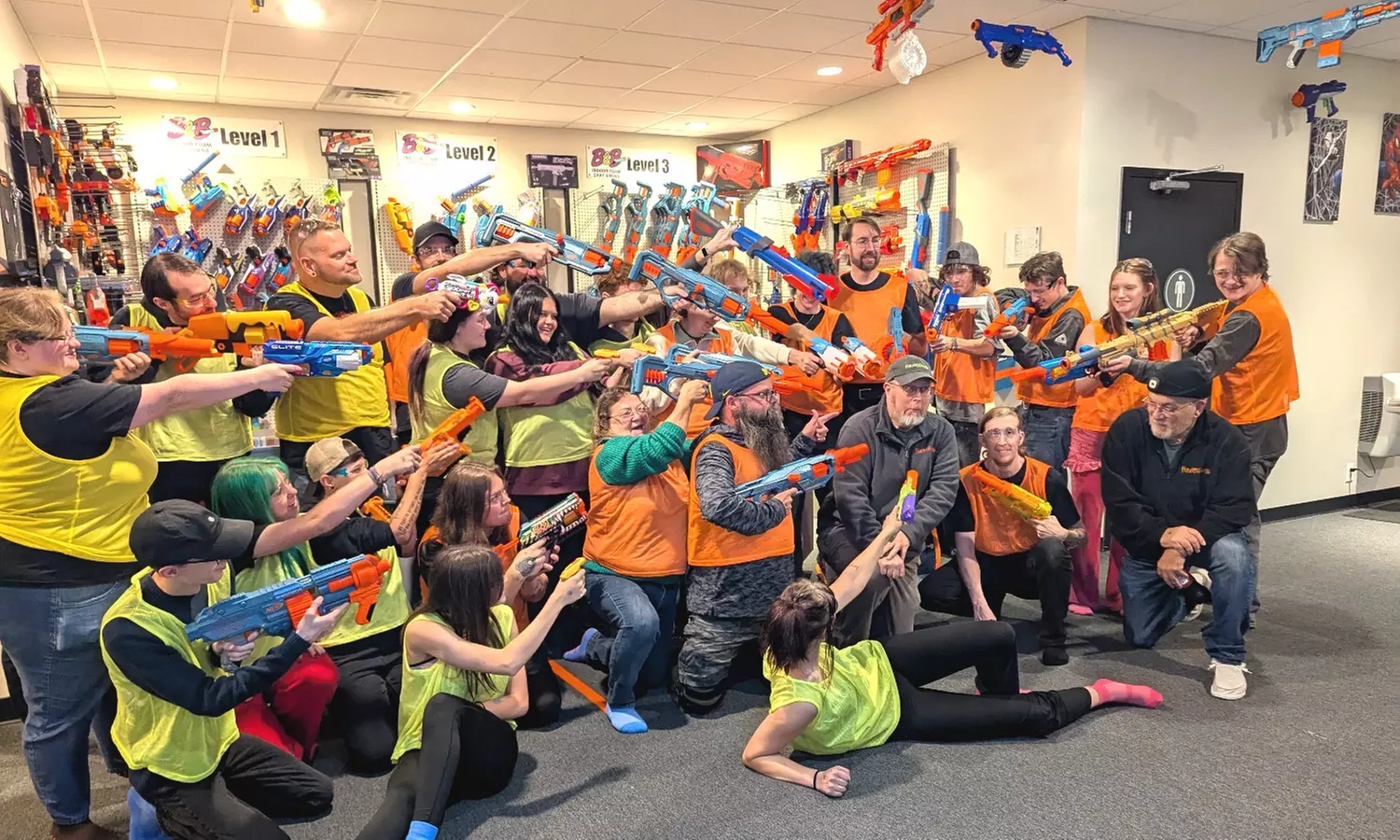 Open Play Indoor Foam Dart Arena Session for Big or Small Groups