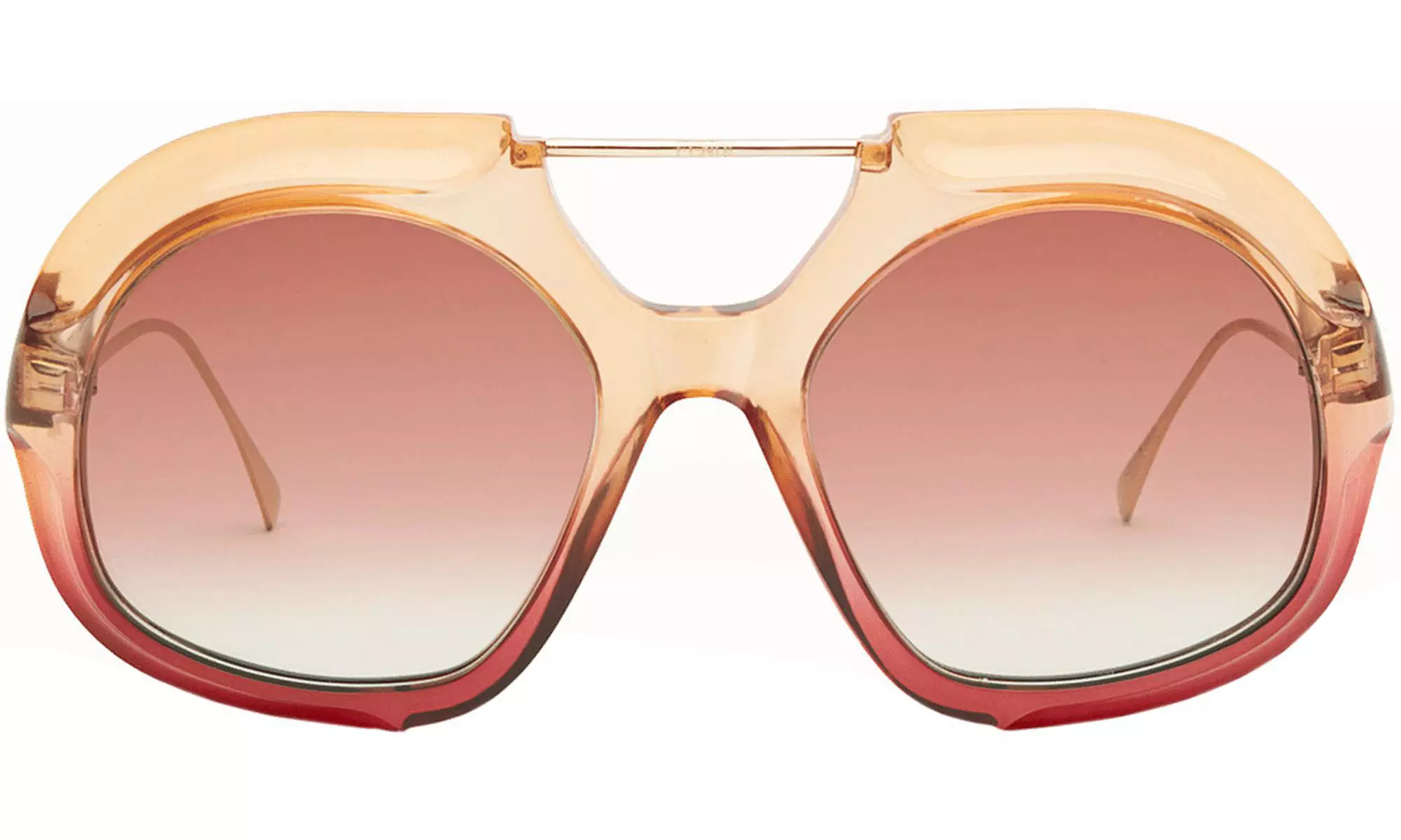 Fendi FF 0316/S-0C48-55/21 Tropical Shine Pink, Red, and Brown 55mm Sunglasses - Primary Image