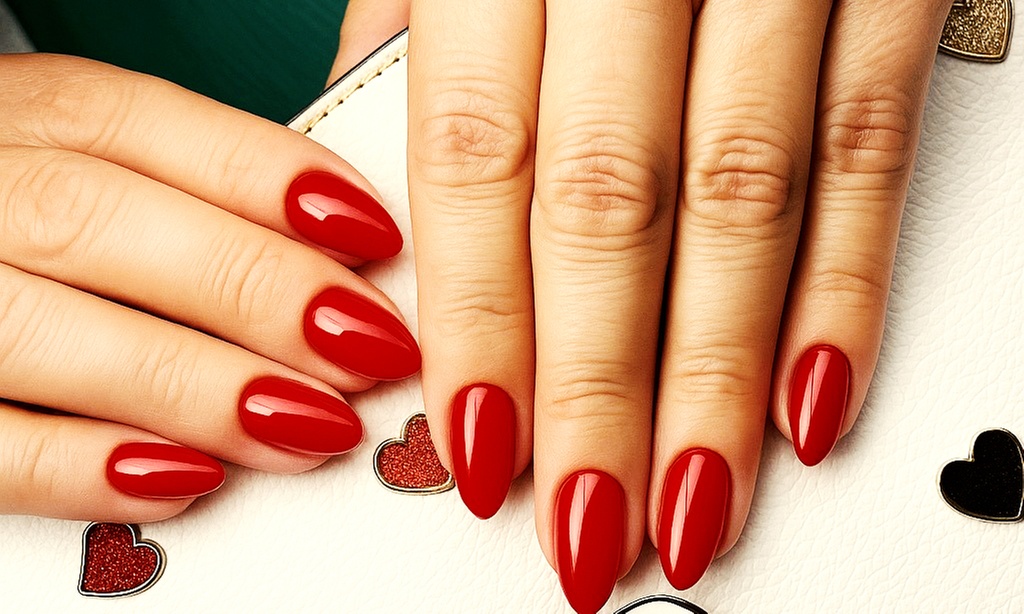 Full Set with 2 Nail Designs or Swarovski Crystal Designs and More