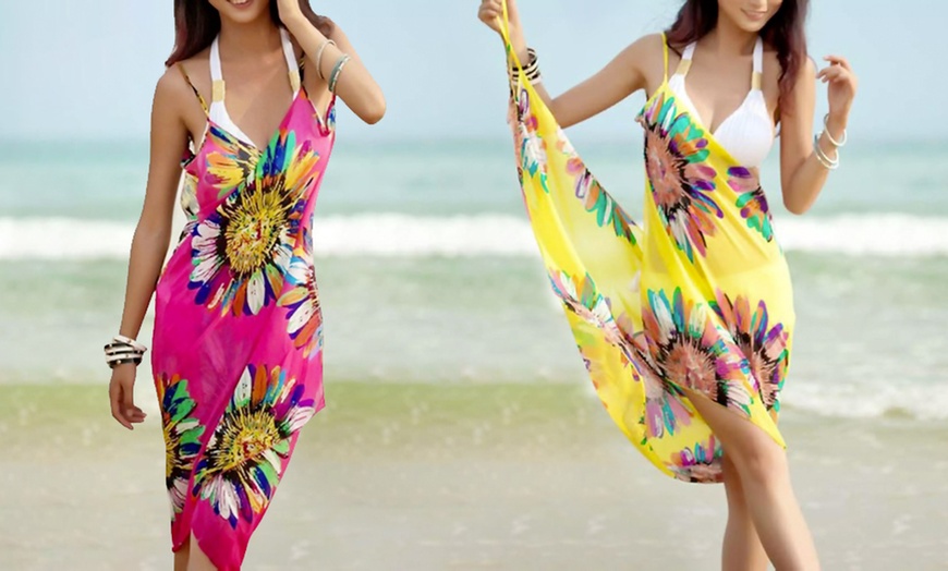 Image 7: One, Two or Three Chiffon Beach Pareo Cover-Ups