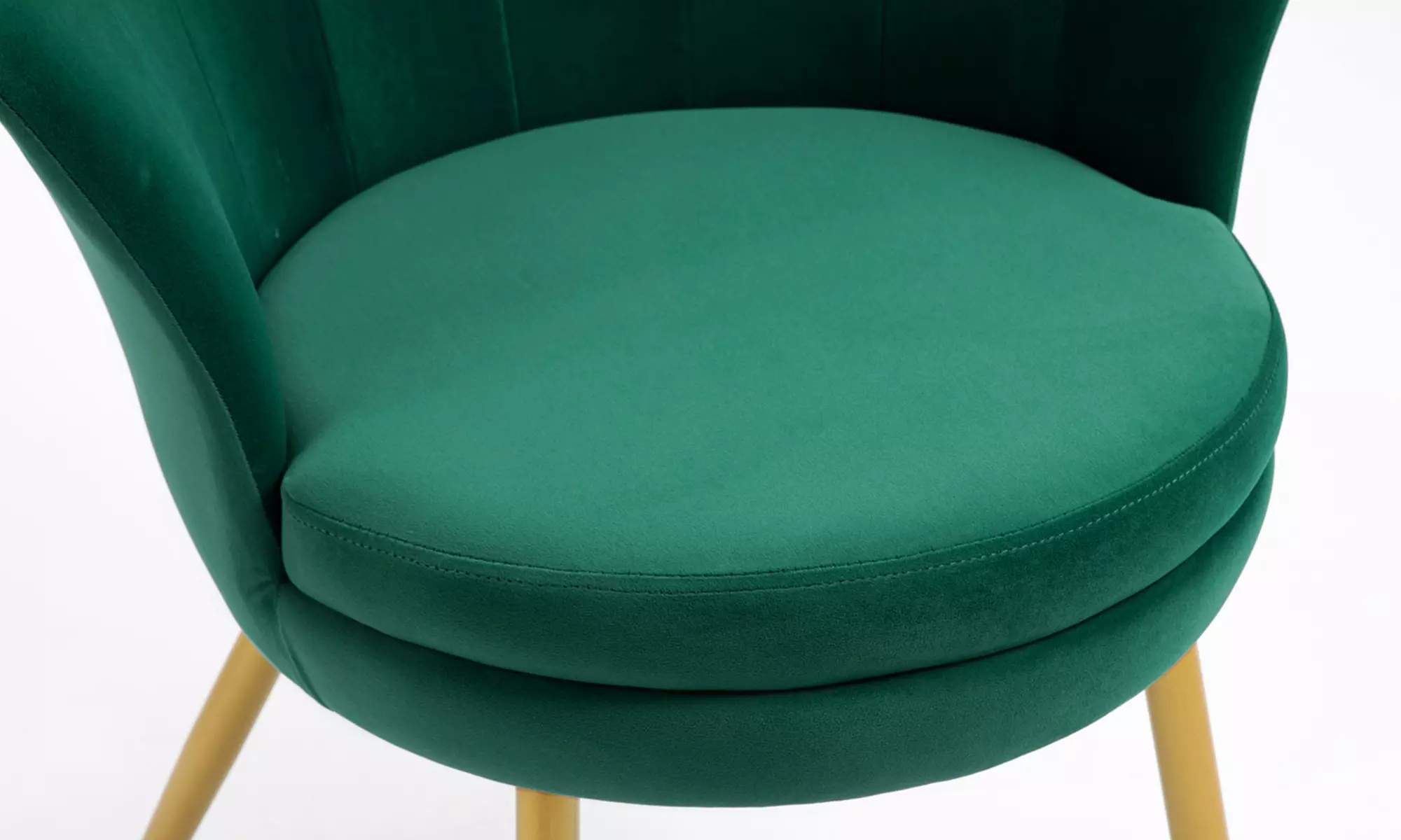 Fluwelen schelpfauteuil