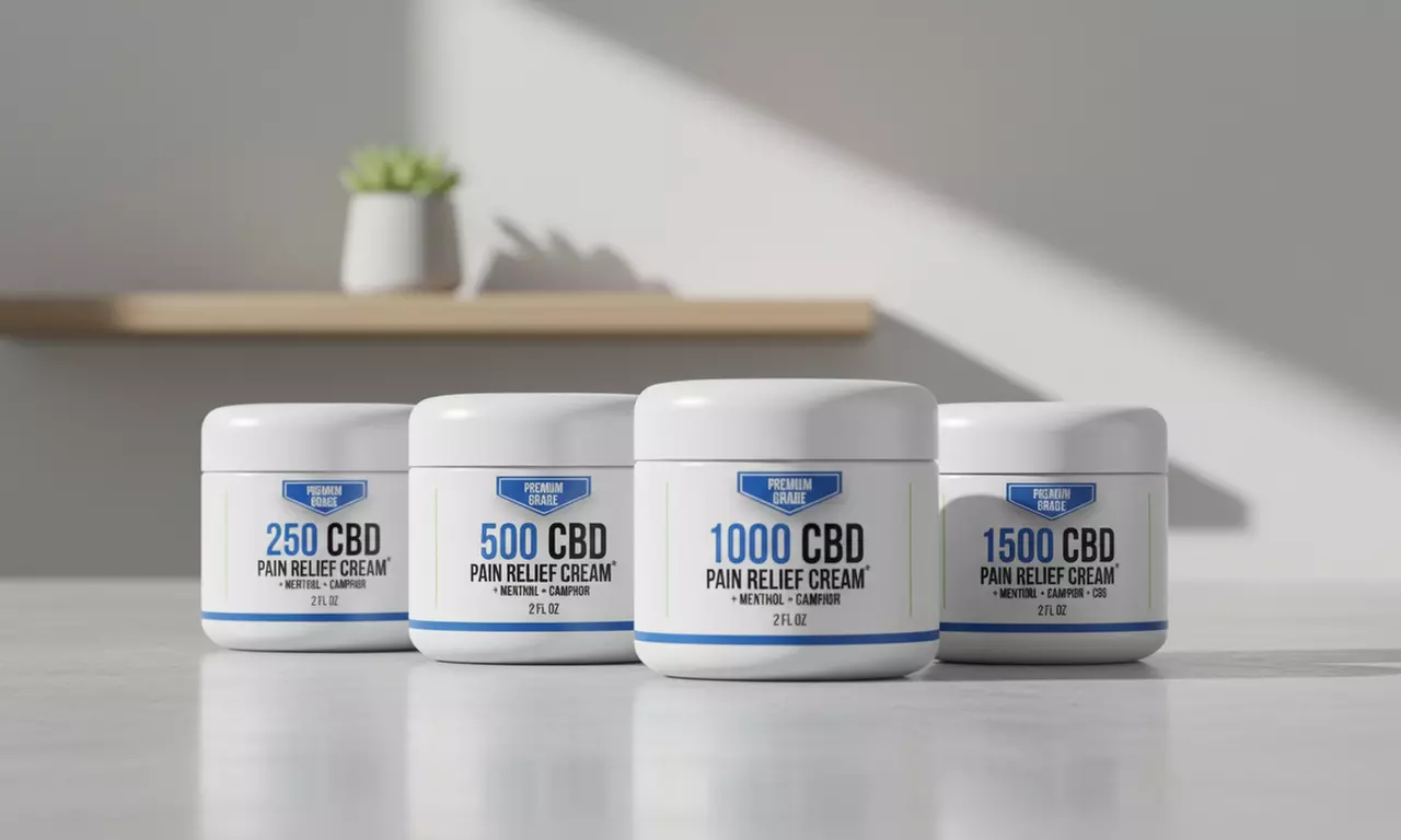 Pain Relief Cream with Premium CBD & Menthol from Select Organics (250mg-1500mg)