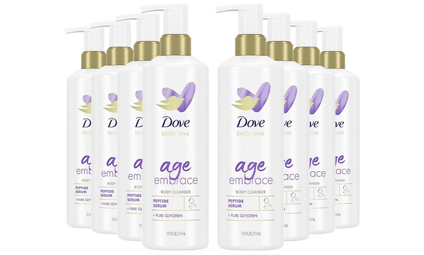 Image 1: Four or Eight Pack Dove Body Love Body Cleanser with Hyaluronic Acid
