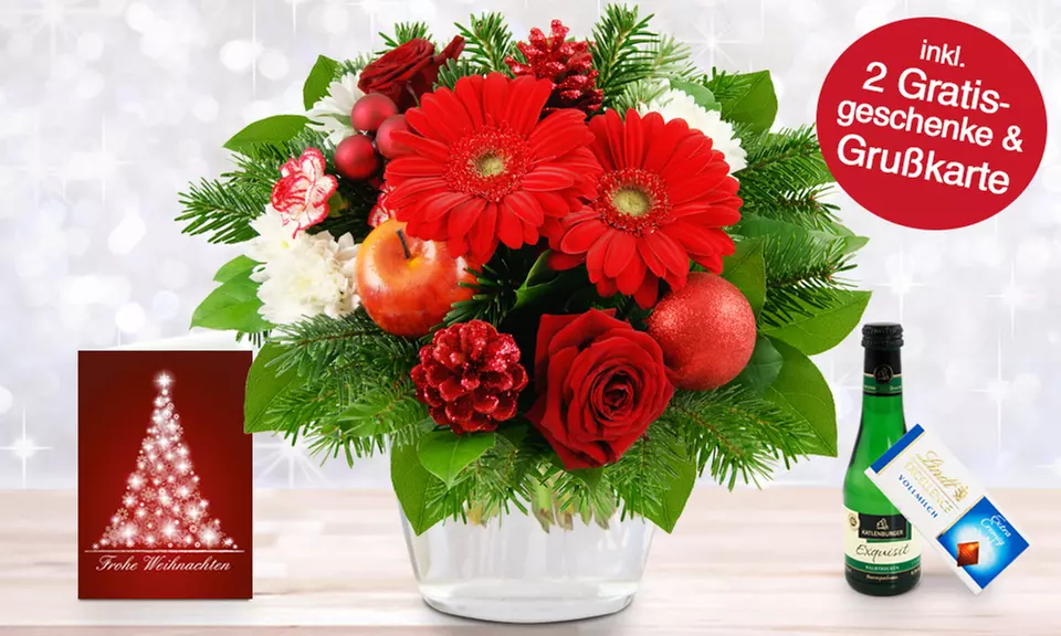 Weihnachtlicher Blumenstrauß