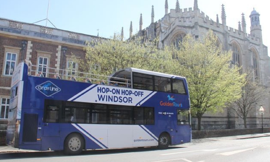 Image 1: Hop-on Hop-off Open Top Bus Tour of Windsor