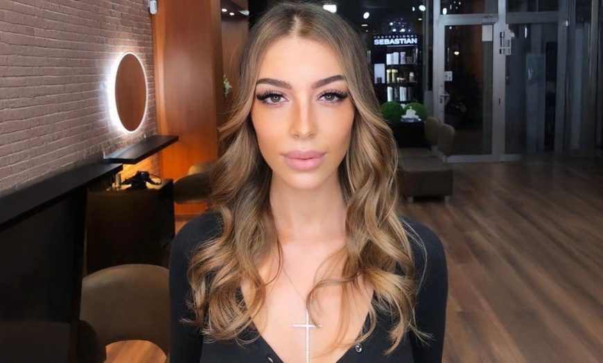 Image 2: Brazilian Keratin/Protein Hair Straightening with Brow & Lip Threading