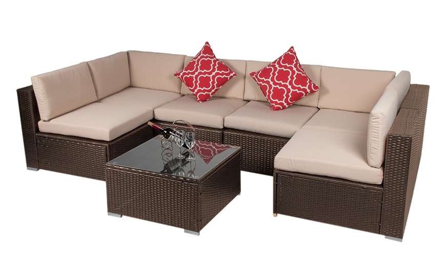 Image 9: Rattan-Effect Garden Set