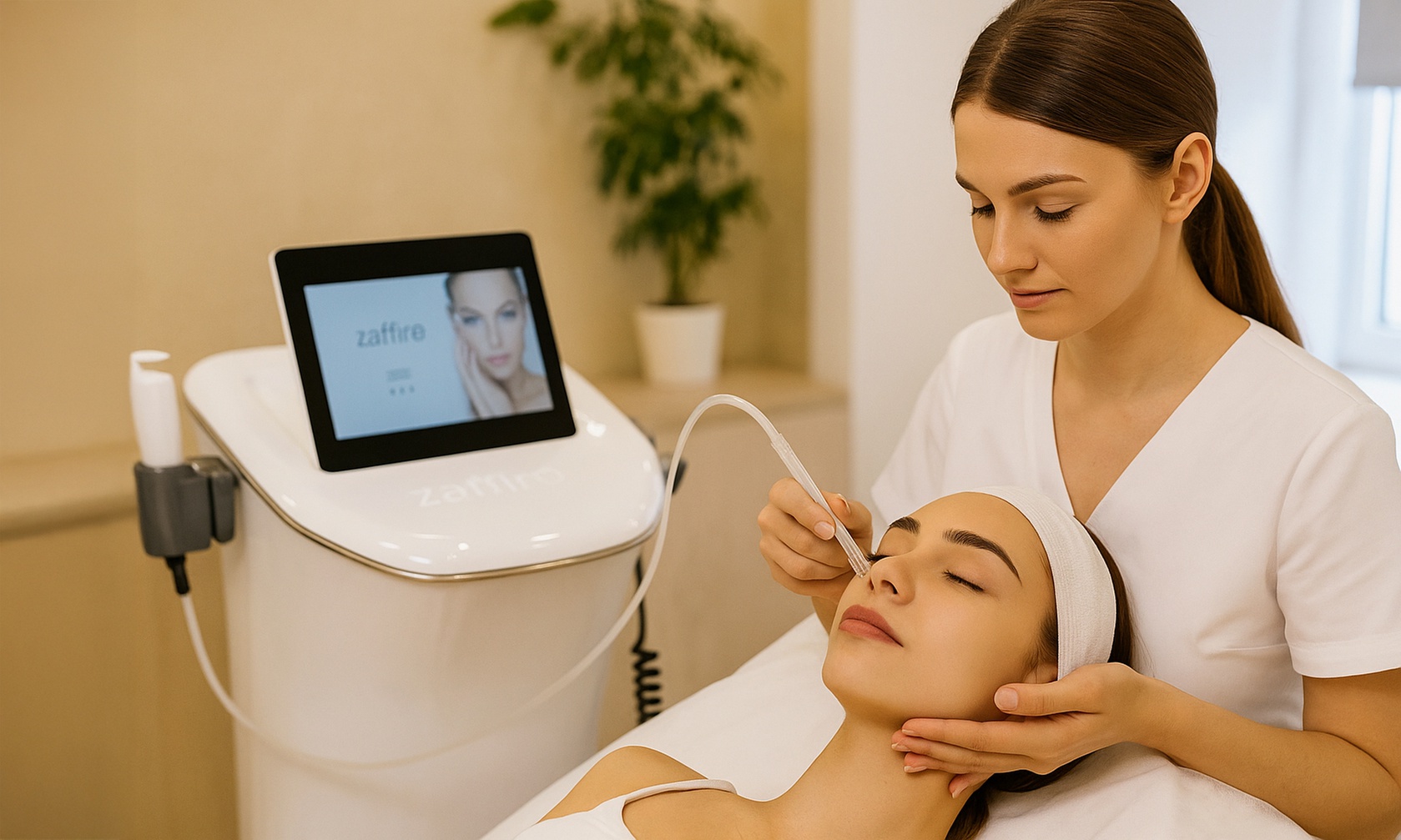 Oksybrazja z infuzją tlenową na skórę głowy, twarz, szyję i dekolt