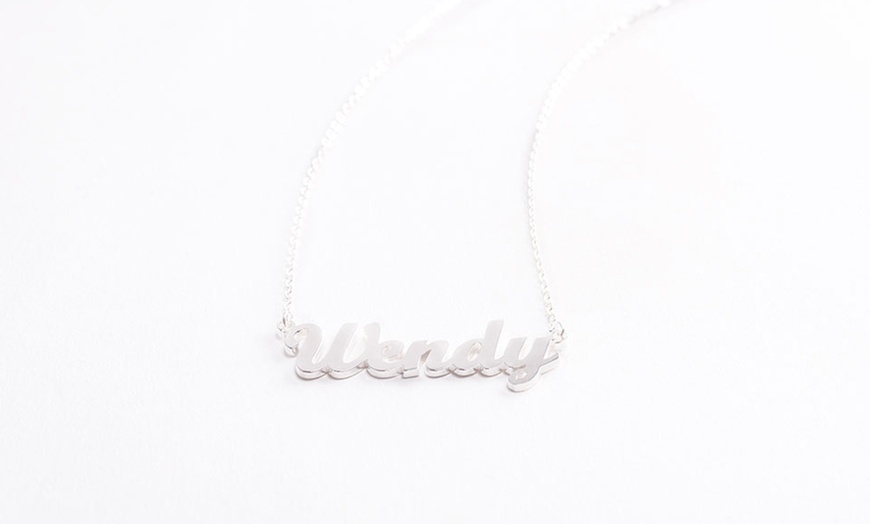 Image 8: Custom Name Necklace in Silver