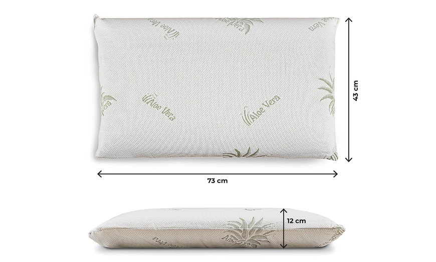 Image 6: Coppia guanciali memory foam aloe vera
