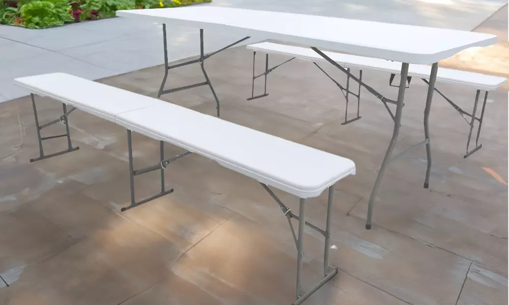 Set tavolo e panche pieghevoli Crotone