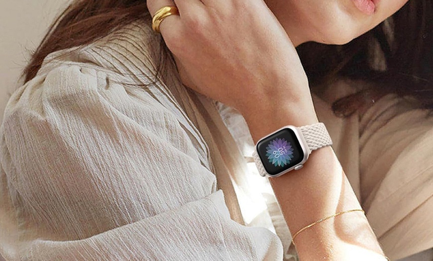 Image 9: Bracelet tressé compatible Apple Watch