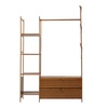 Image 4: Freestanding Bamboo Clothes Rack with Shelves for Storage