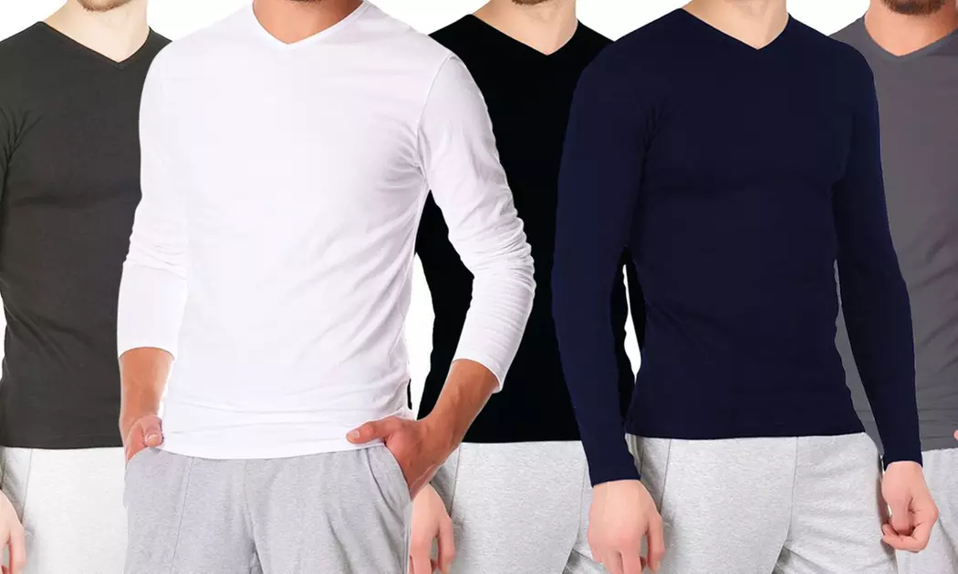 5-pack thermo-ondershirts met V-hals - Primary Image