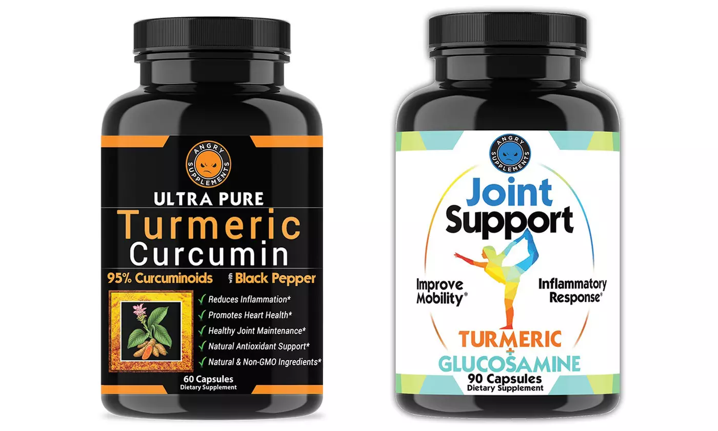 Angry Supplements Ultra Pure Turmeric and Joint Support w. Glucosamine