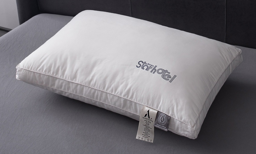 Image 4: 100% Cotton Hotel Grade Neck Support Pillow 2 Pack Set
