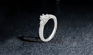 1.00 CTTW Diamond Engagement Ring in 14K White Gold by DiamondMuse