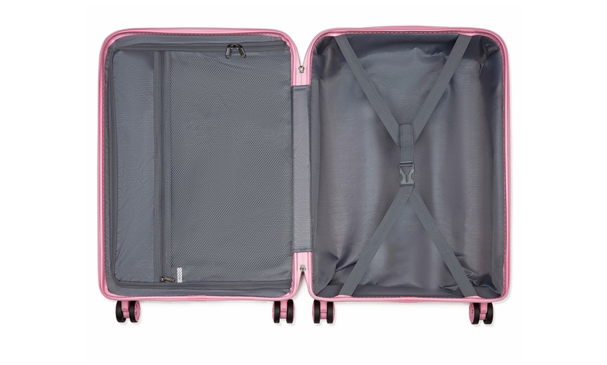 Image 16: KONO One or Four Piece Colorful PP Hard Shell Suitcase With TSA Lock