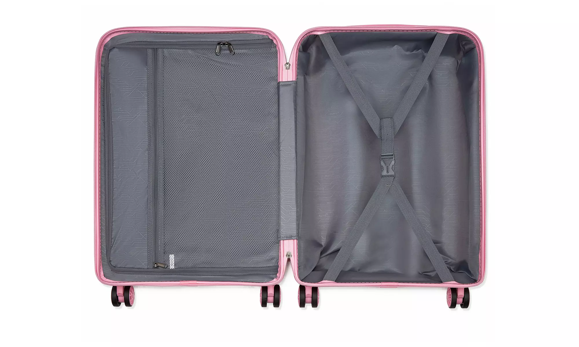 KONO One or Four Piece Colorful PP Hard Shell Suitcase With TSA Lock