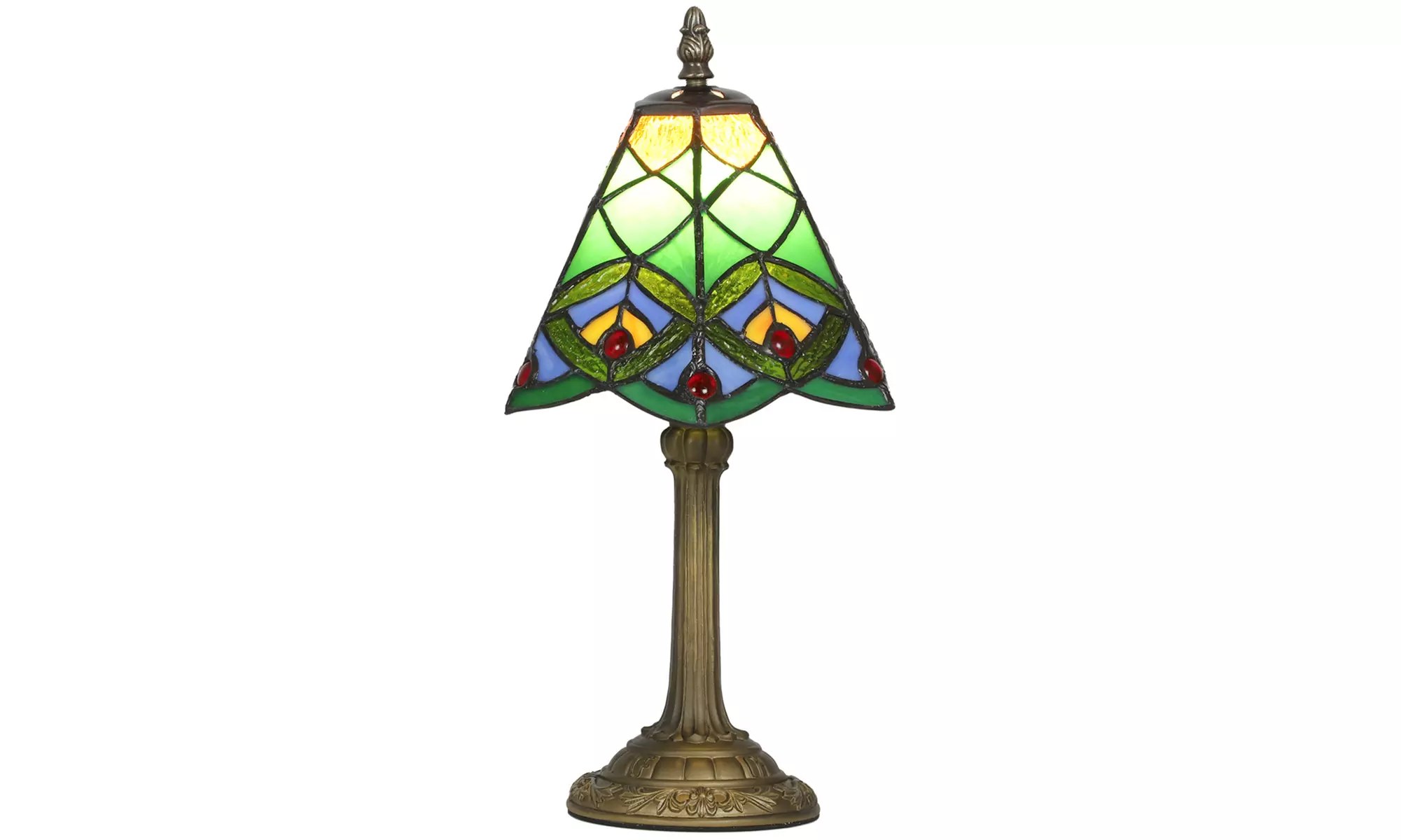 HOMCOM Tiffany-Style Stained Glass Table Lamps