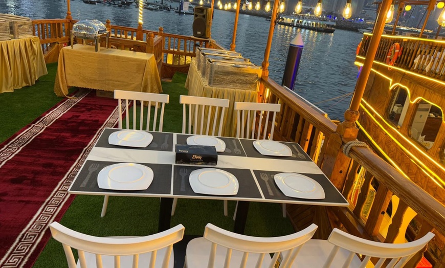 Image 3: 2-Hr VIP Marina Dhow Cruise with Dinner for 1, 2, 4 Adult, or 1 Child
