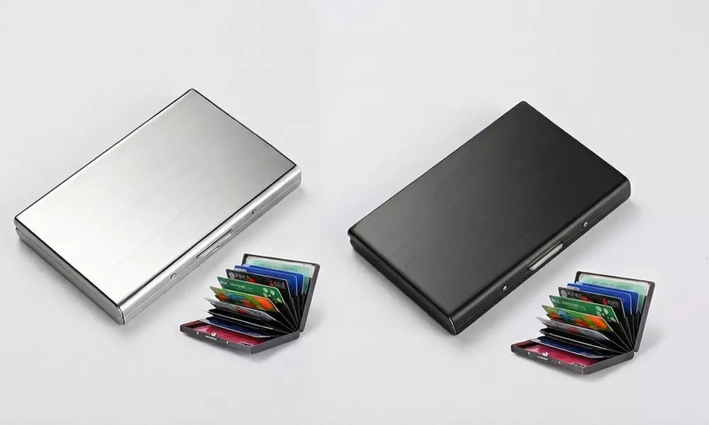 Men’s RFID Blocking Stainless Steel Card Holder Wallet