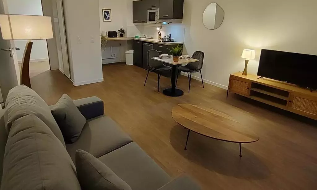 Séjour appartement d'une chambre à Zenao Appart hotels Montivilliers