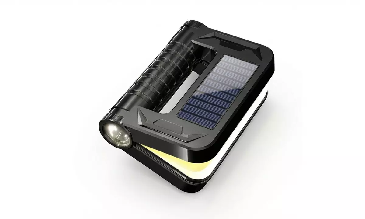 3 in 1 Solar Powered Foldable Camping Lantern & LED Work Light - 400 Lumens, USB Rechargeable