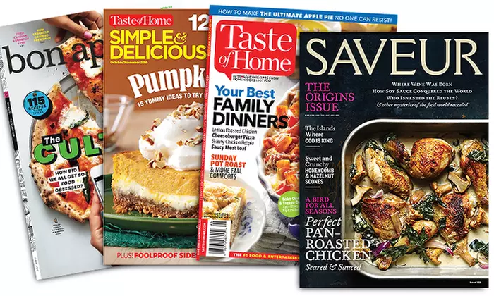 Subscription to Saveur, Simple & Delicious, Taste of Home, or Bon Appetit Magazine (Up to 25% Off) - Primary Image