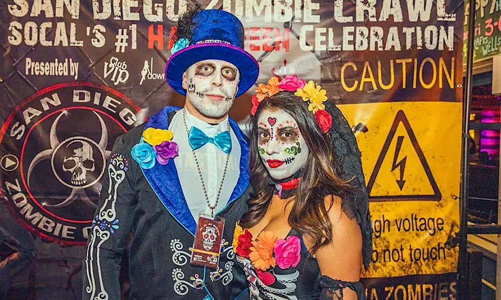 Tickets to San Diego Zombie Crawl with Día de Los Muertos for 4 People - DJs, Dancing, Drinks and More - Save 22% - Second Medium