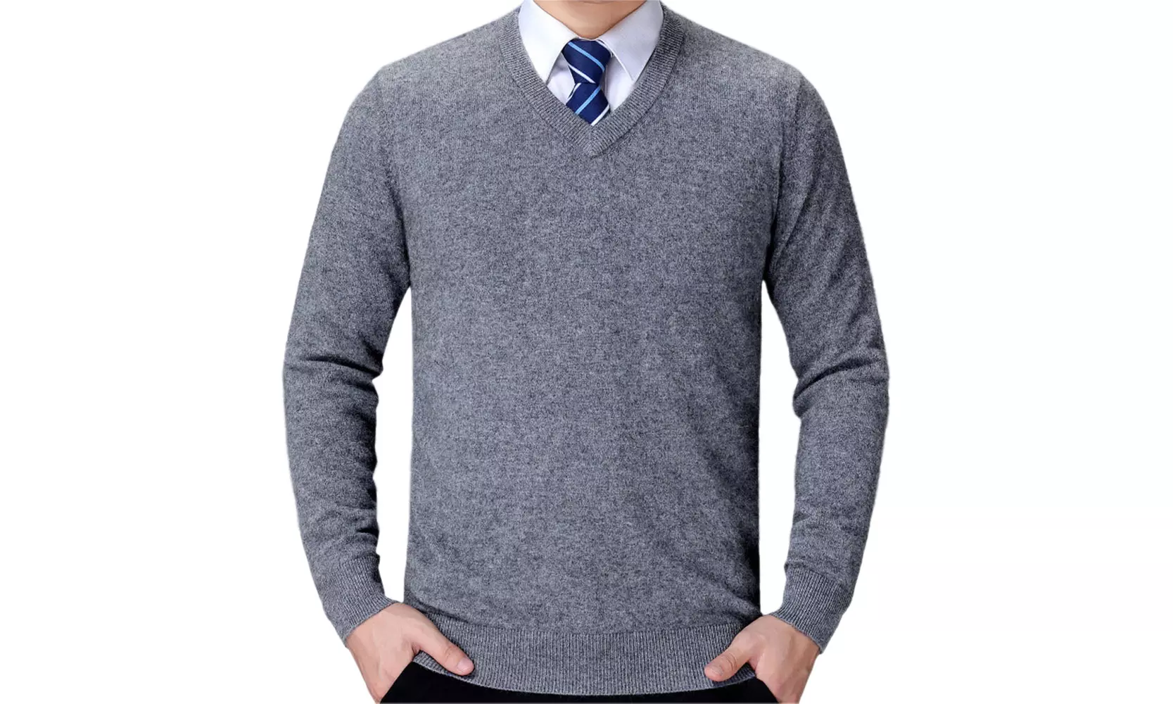 Kaschmir-Woll-Pullover für Herren