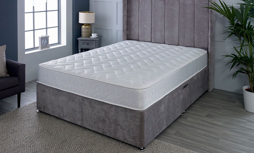 Image 6: Deep Quilted Open Coil Spring Memory Foam Mattress