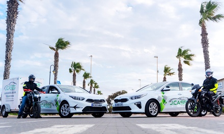 Curso para carnet de moto A1 o A2 con 4 clases prácticas más exámenes - Autoescuela J Cases