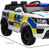 Image 5: HomCom 12V Kid Electric Ride On Police Car with Remote Control