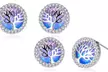 Fire Opal Tree of Life Earrings in Sterling Silver by DIANE LO'REN - Second Medium