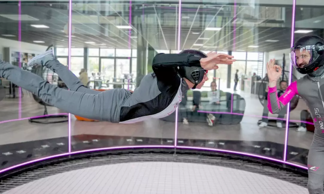 Session chute libre indoor (2 x 1 min) avec Flight up et photos/vidéos