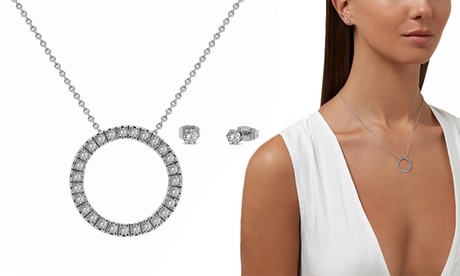 Parure collier et boucles d'oreilles OMG Jewel ornée de cristaux Swarovski®, pour femme