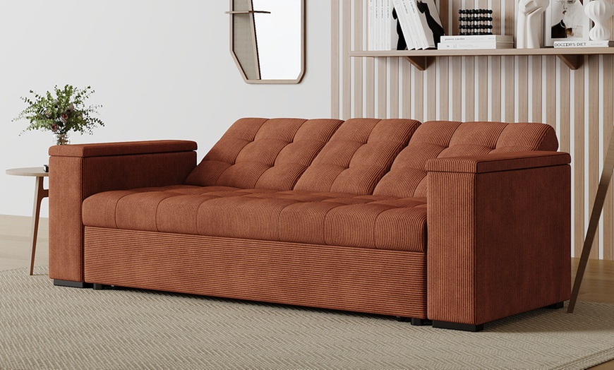 Image 32: Canapé convertible "Tilia" 3 places en tissu Kocoon