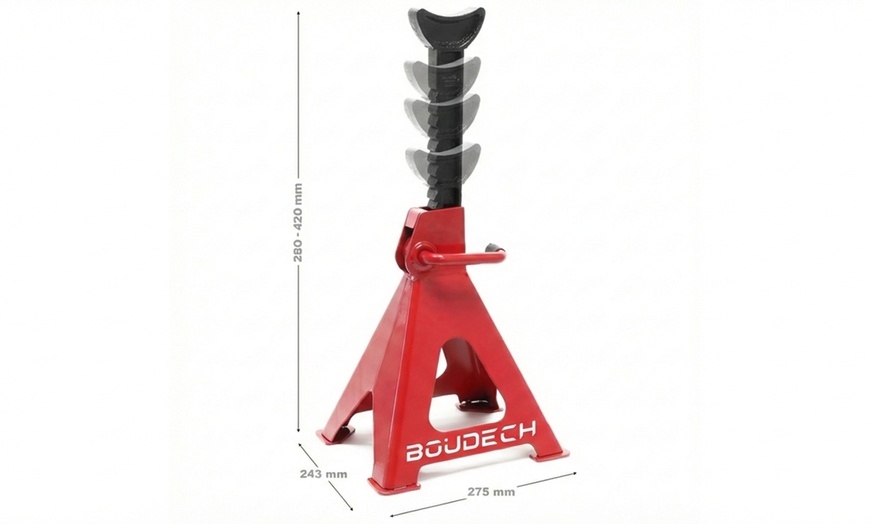 Image 6: Set di 2 cavalletti per auto Muscleman Boudech